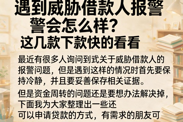 遇到威胁借款人报警会怎么样？这几款下款快的看看