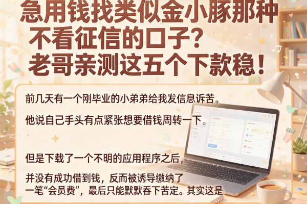 急用钱找类似金小豚那种不看征信的口子？老哥亲测这五个下款稳！