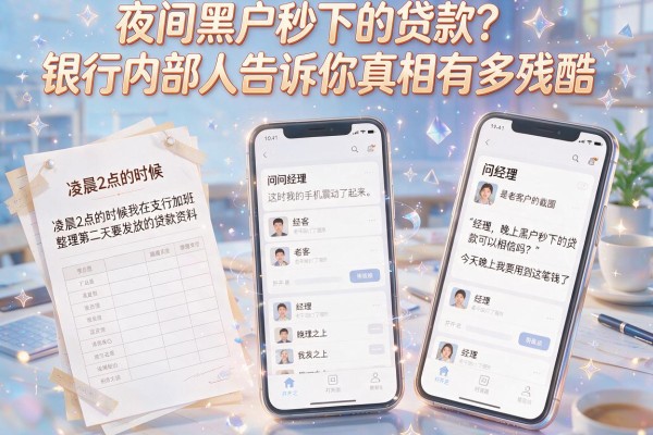 夜间黑户秒下的贷款？银行内部人告诉你真相有多残酷