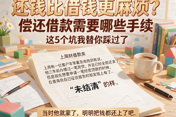 还钱比借钱更麻烦？偿还借款需要哪些手续，这5个坑我替你踩过了
