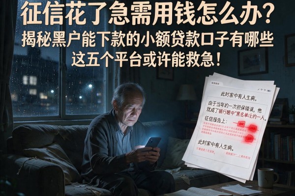征信花了急需用钱怎么办？揭秘黑户能下款的小额贷款口子有哪些，这五个平台或许能救急！
