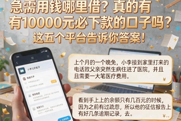 急需用钱哪里借?真的有10000元必下款的口子吗?这五个平台告诉你答案!