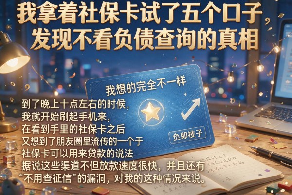 我拿着社保卡试了五个口子，发现不看负债查询的真相和我想的完全不一样