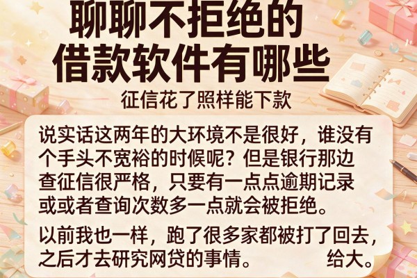 聊聊不拒绝的借款软件有哪些，征信花了照样能下款