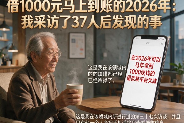 借1000元马上到账的2026年：我采访了37人后发现的事