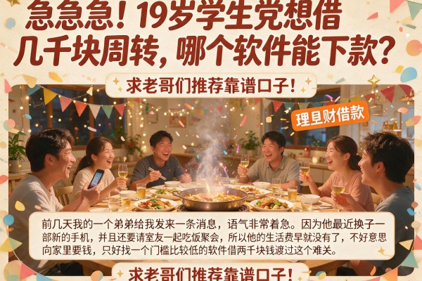 急急急！19岁学生党想借几千块周转，哪个软件能下款？求老哥们推荐靠谱口子！