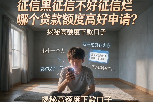 征信黑征信不好征信烂哪个贷款额度高好申请?揭秘高额度下款口子