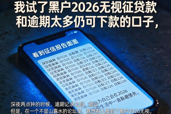 我试了黑户2026无视征贷款和逾期太多仍可下款的口子，结果有点意外