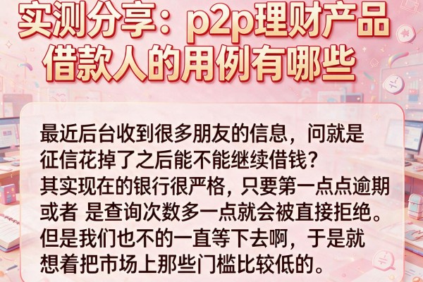 实测分享：p2p理财产品借款人的用例有哪些，这几家下款稳
