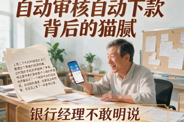 自动审核自动下款背后的猫腻，银行经理不敢明说