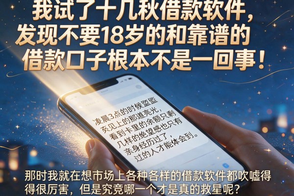 我试了十几款借款软件，发现不要18岁的和靠谱的借款口子根本不是一回事