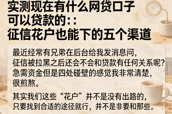 实测现在有什么网贷口子可以贷款的：征信花户也能下的五个渠道