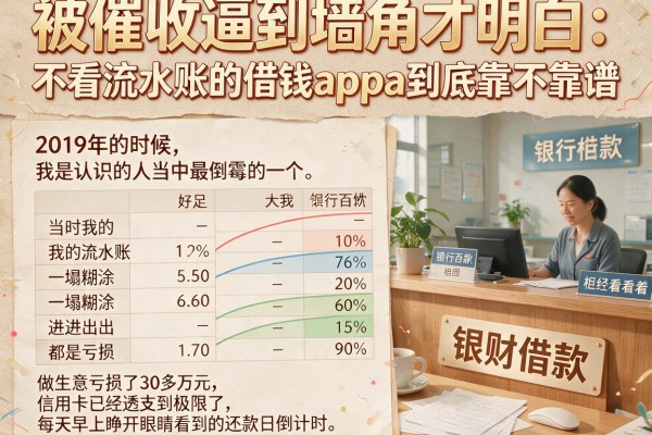 被催收逼到墙角才明白：不看流水账的借钱app到底靠不靠谱