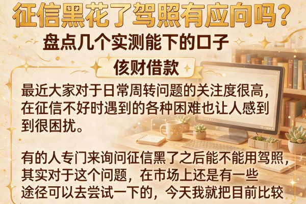 征信黑花了驾照有应向吗？盘点几个实测能下的口子