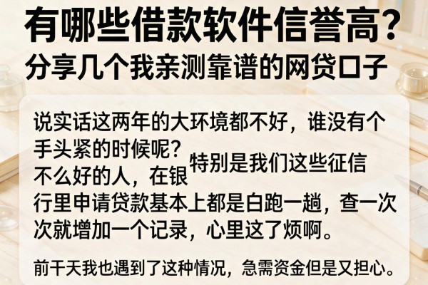 有哪些借款软件信誉高？分享几个我亲测靠谱的网贷口子