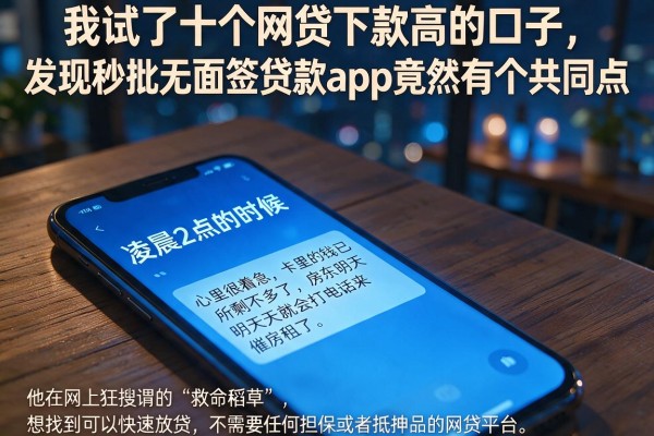 我试了十个网贷下款高的口子，发现秒批无面签贷款app竟然有个共同点