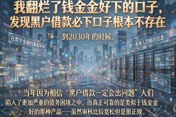 我翻烂了钱金金好下的口子,发现黑户借款必下口子根本不存在