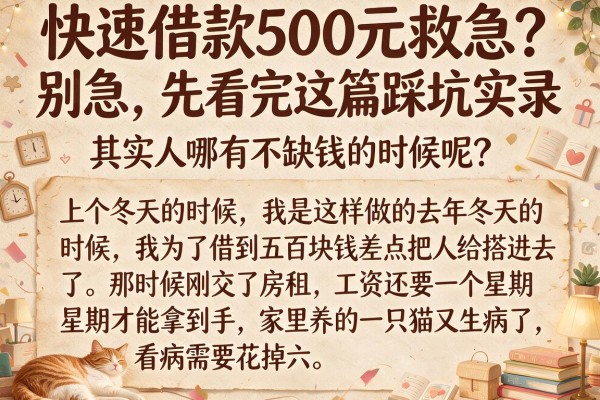 快速借款500元救急？别急，先看完这篇踩坑实录
