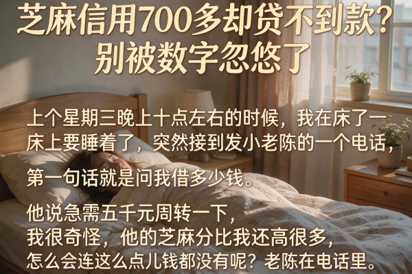 芝麻信用700多却贷不到款？别被数字忽悠了