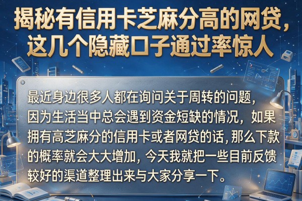 揭秘有信用卡芝麻分高的网贷，这几个隐藏口子通过率惊人