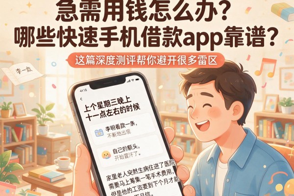 急需用钱怎么办？哪些快速手机借款app靠谱？这篇深度测评帮你避开所有雷区