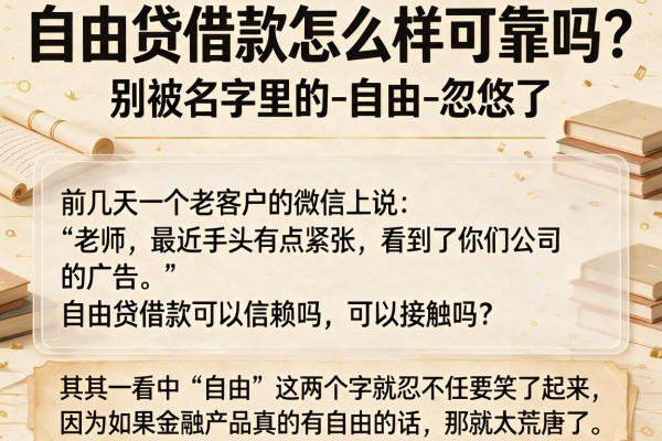 自由贷借款怎么样可靠吗？别被名字里的-自由-忽悠了