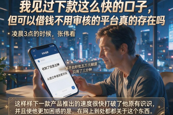 我见过下款这么快的口子，但可以借钱不用审核的平台真的存在吗