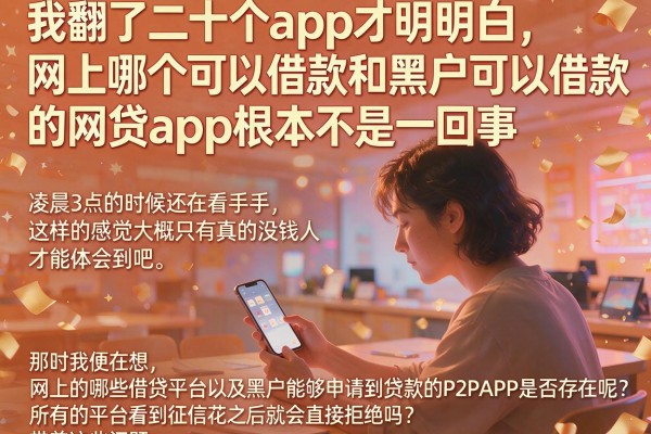 我翻了二十个app才明白，网上哪个可以借款和黑户可以借款的网贷app根本不是一回事