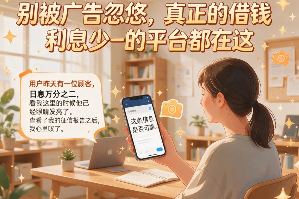 别被广告忽悠，真正的借钱app利息少的平台都在这