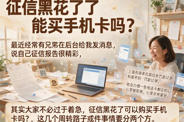 征信黑花了能买手机卡吗？别急，这几个周转路子或许能帮你缓口气