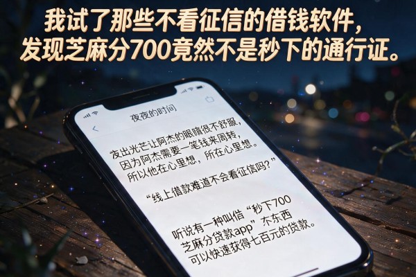 我试了那些不看征信的借钱软件，发现芝麻分700竟然不是秒下的通行证