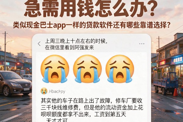 急需用钱怎么办？类似现金巴士app一样的贷款软件还有哪些靠谱选择？