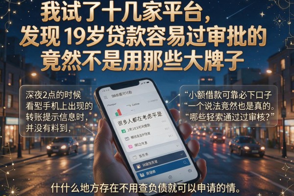 我试了十几家平台，发现19岁贷款容易过审批的竟然不是那些大牌子