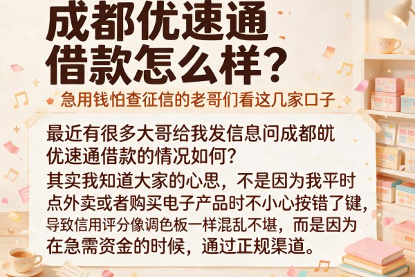 成都优速通借款怎么样？急用钱怕查征信的老哥们看这几家口子
