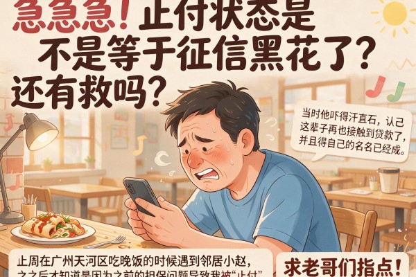 急急急！止付状态是不是等于征信黑花了？还有救吗？求老哥们指点！