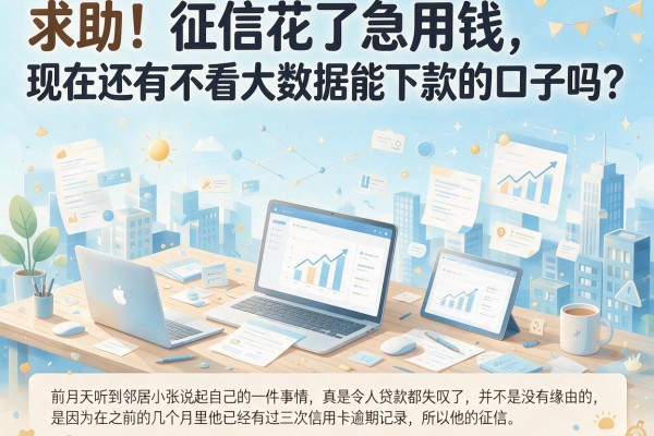 求助！征信花了急用钱，现在还有不看大数据能下款的口子吗？