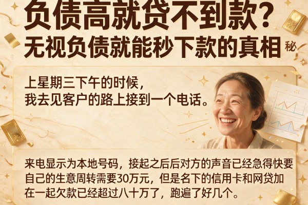 负债高就贷不到款？揭秘无视负债就能秒下款的真相与套路
