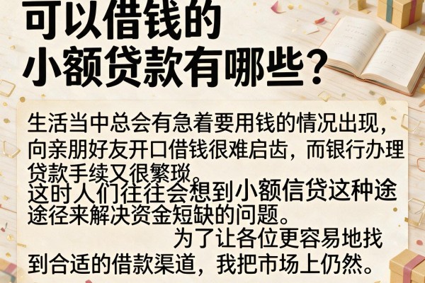 可以借钱的小额贷款有哪些？整理出这10个参考下