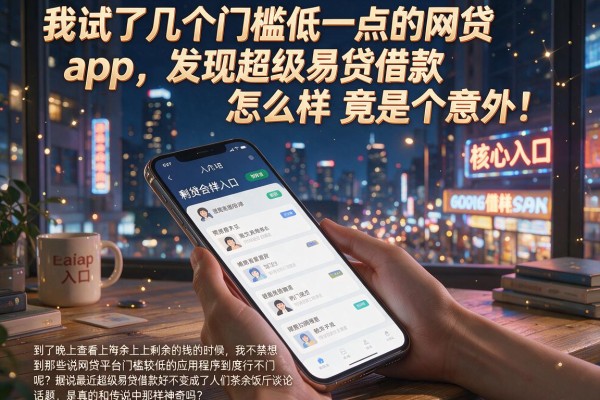 我试了几个门槛低一点的网贷app，发现超级易贷借款怎么样竟是个意外