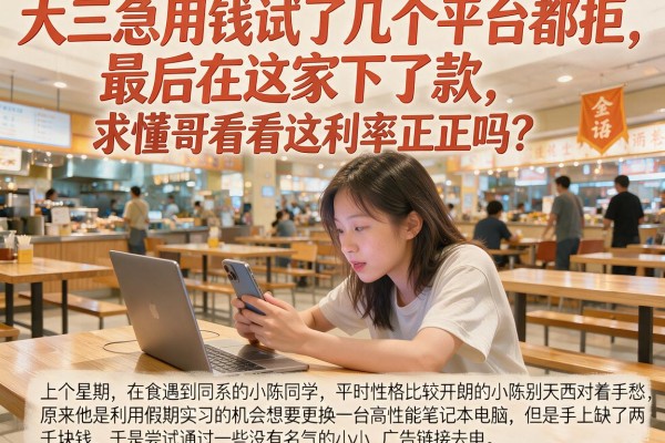 大三急用钱试了几个平台都拒,最后在这家下了款,求懂哥看看这利率正规吗?