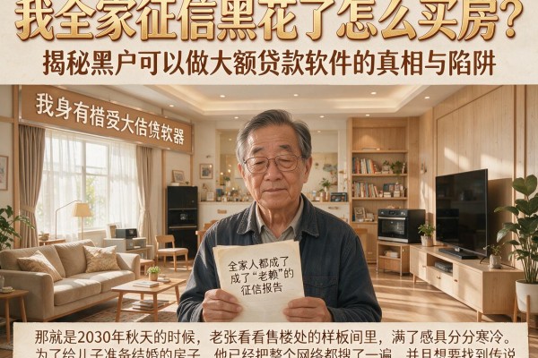 我全家征信黑花了怎么买房？揭秘黑户可以做大额贷款软件的真相与陷阱