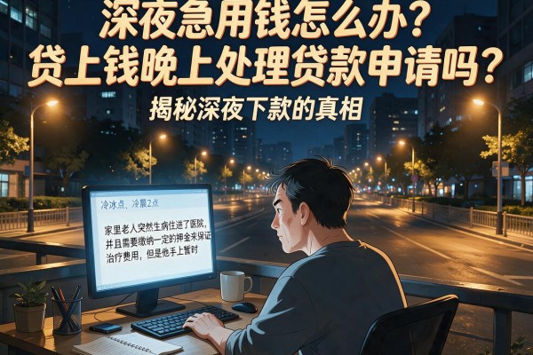 深夜急用钱怎么办？贷上钱晚上处理贷款申请吗？揭秘深夜下款的真相