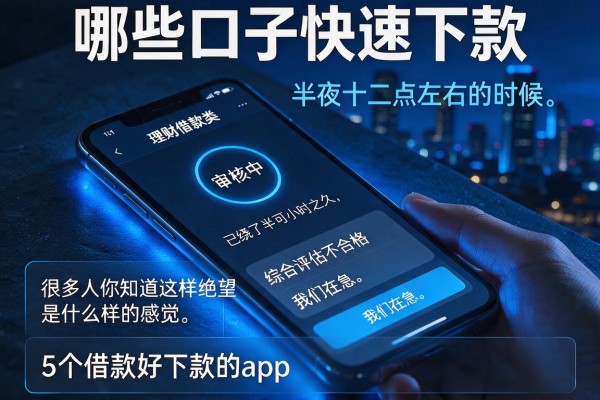 哪些口子快速下款，详细阐述5个借款好下款的app