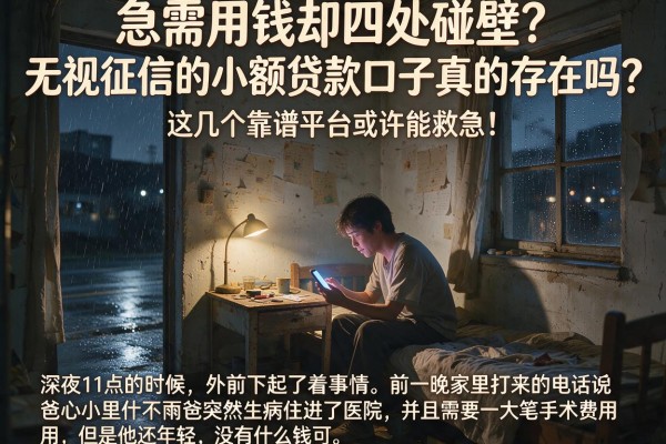 急需用钱却四处碰壁？无视征信的小额贷款口子真的存在吗？这几个靠谱平台或许能救急！