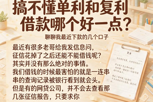 搞不懂单利和复利借款哪个好一点？聊聊我最近下款的几个口子