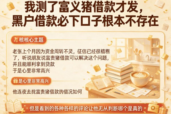 我测了富贵猪借款才发现,黑户借款必下口子根本不存在