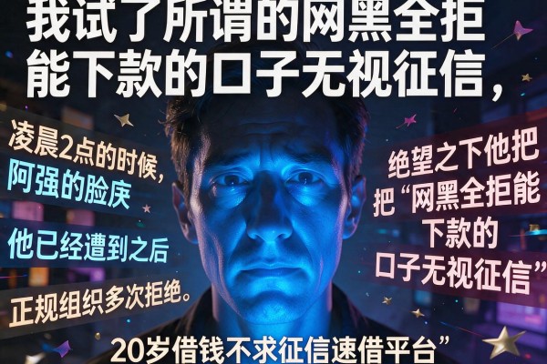 我试了所谓的网黑全拒能下款的口子无视征信，结果让人意外