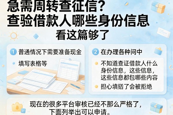 急需周转查征信？查验借款人哪些身份信息看这篇够了