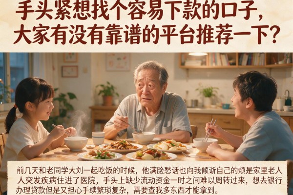 手头紧想找个容易下款的口子,大家有没有靠谱的平台推荐一下?