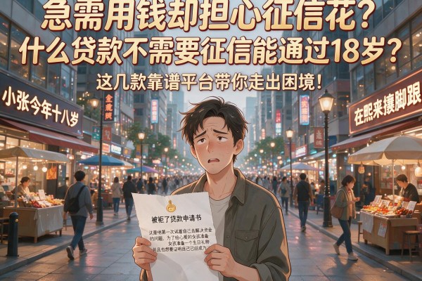 急需用钱却担心征信花？什么贷款不需要征信能通过18岁？这几款靠谱平台带你走出困境！